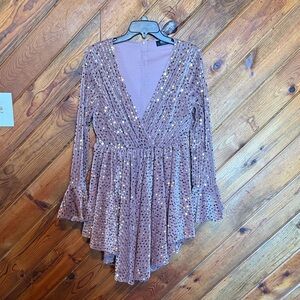 Blue B Sequin Dress in Pink